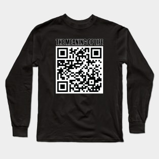 The Meaning Of Life QR Code Long Sleeve T-Shirt